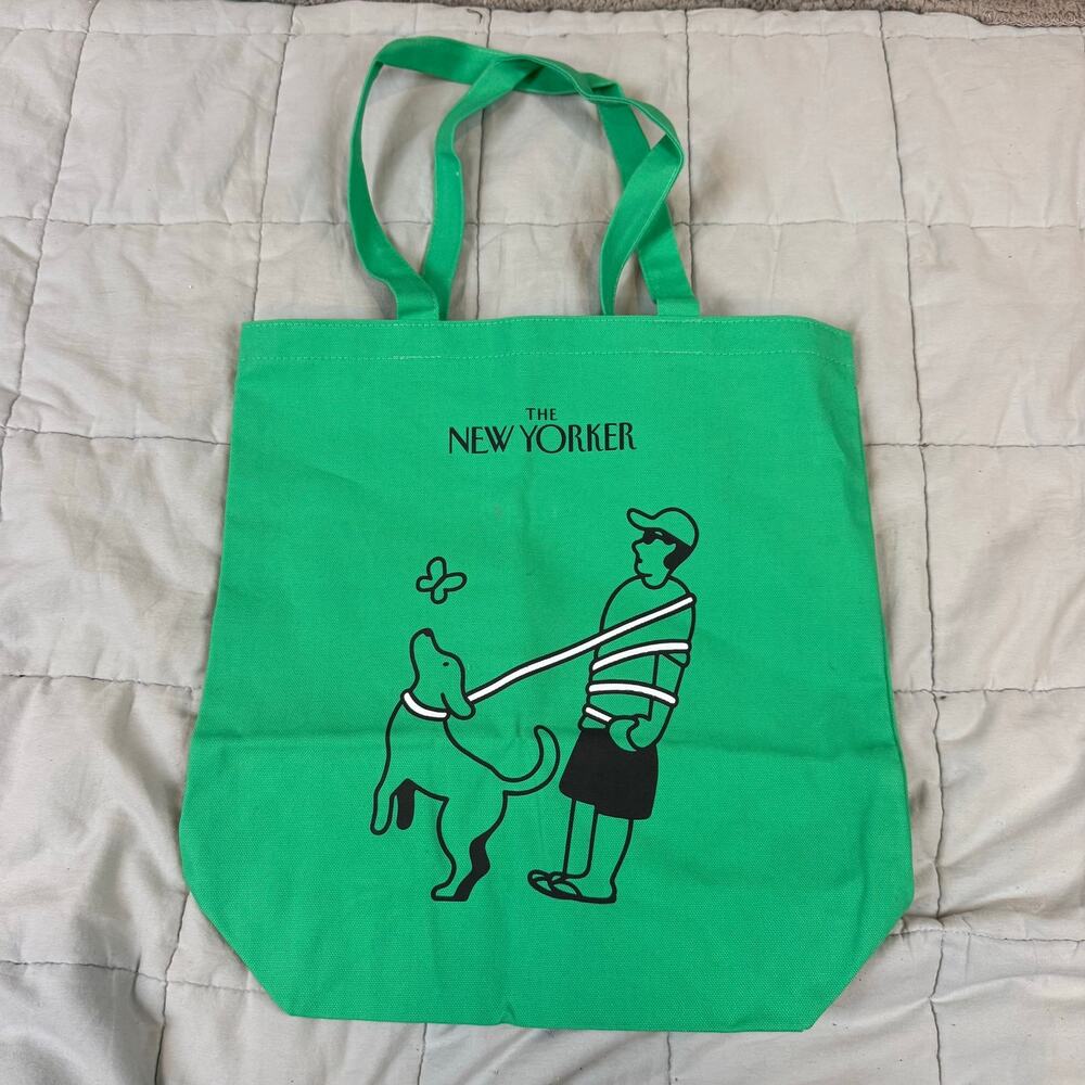 The New Yorker Canvas Tote Bag Miguel Porlan Limited Edition Dog Walk Scarf